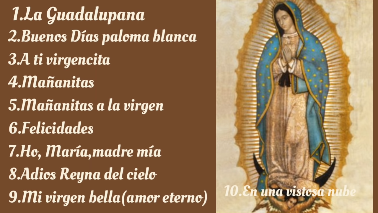 Cantos a la virgen de Guadalupe